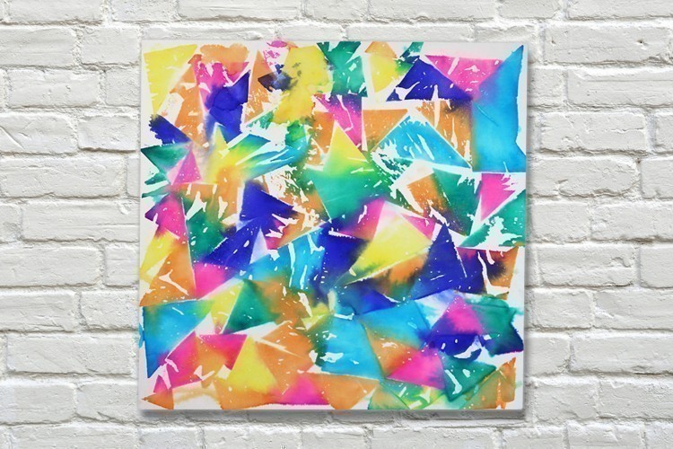 Collage with Wet Tissue Paper