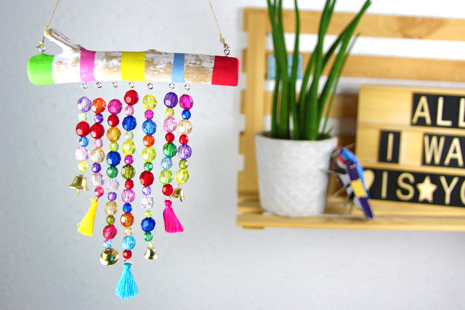 Driftwood and Beads Wind Chime