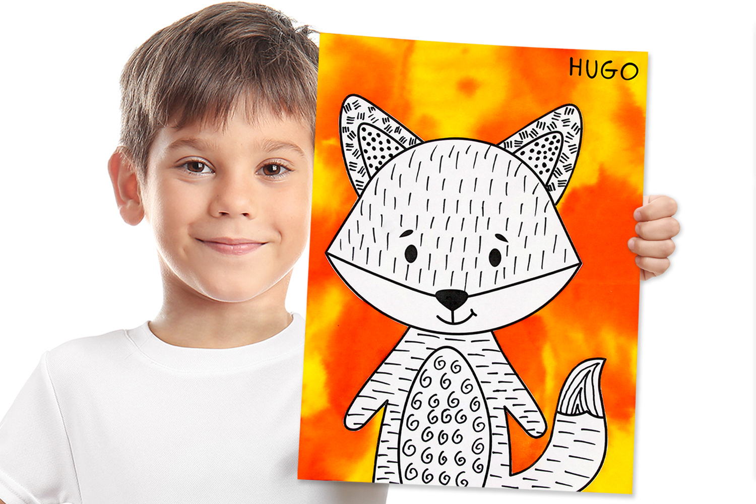 Fox with Drawing Ink