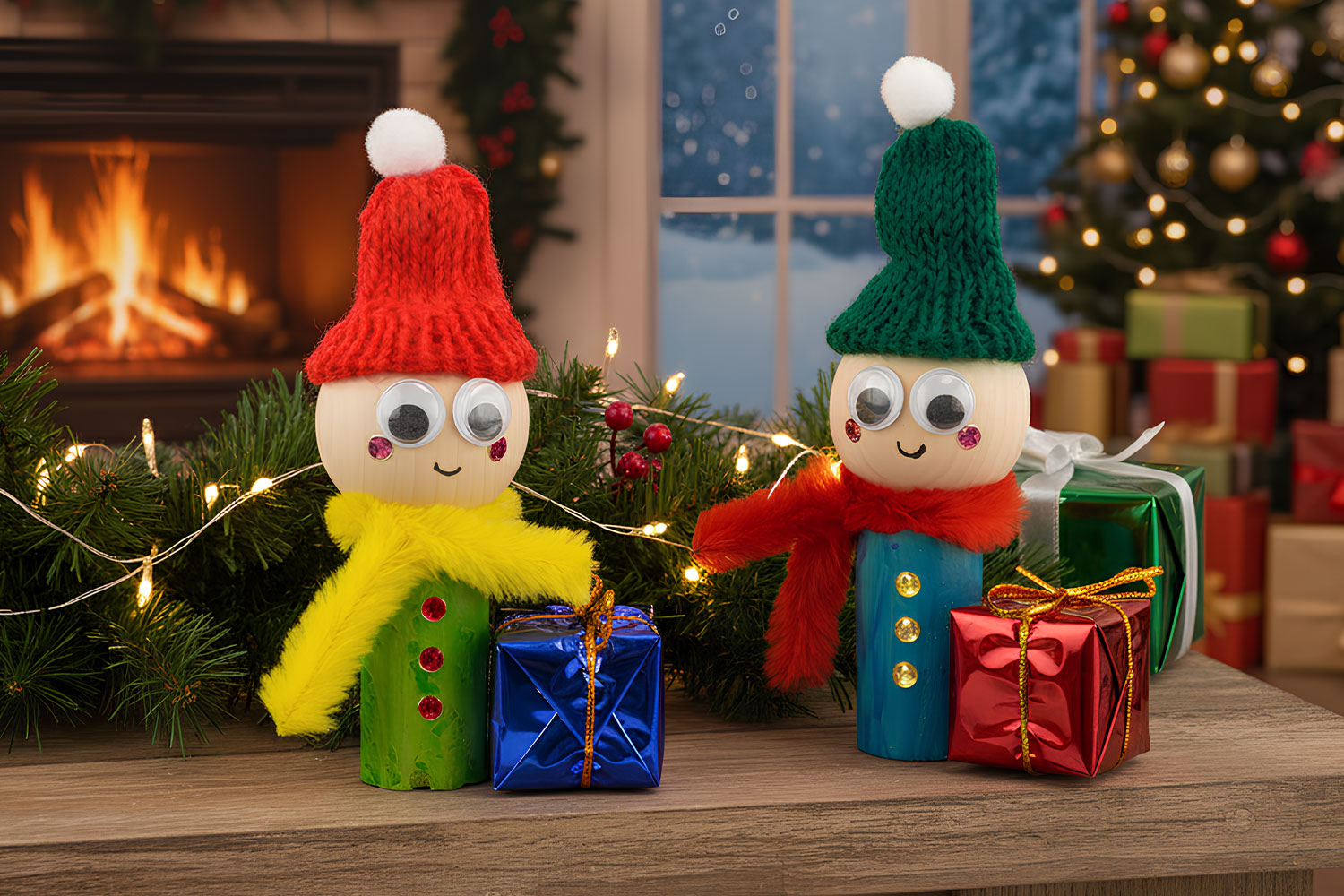 Duendes pequeños para colgar en el árbol