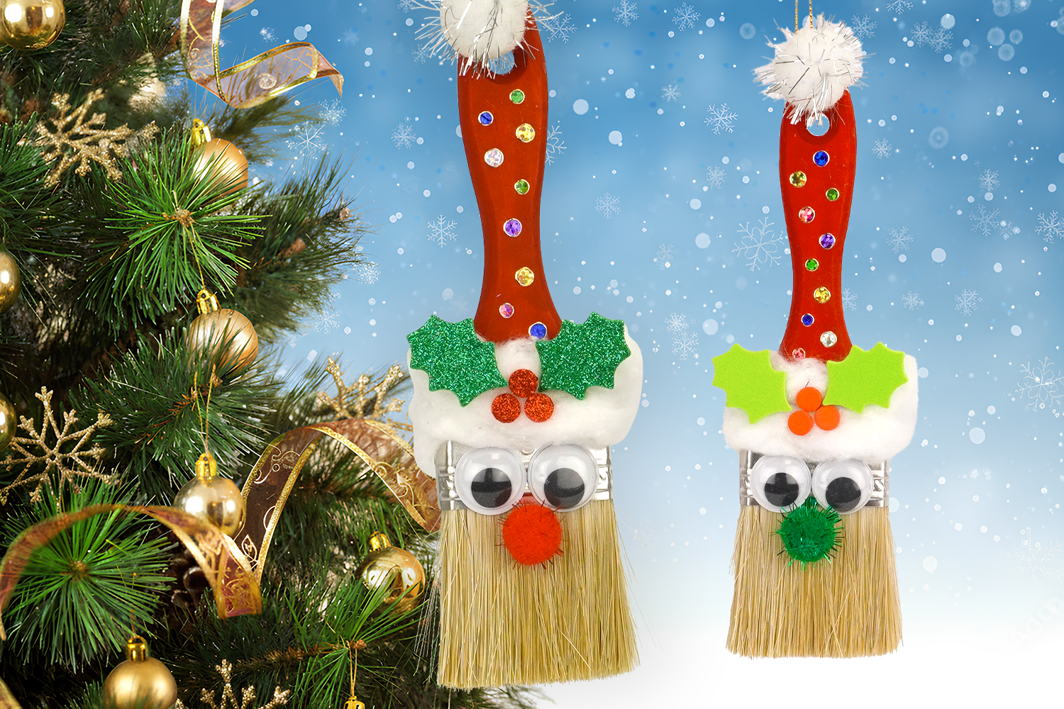 Santa Claus with a Brush