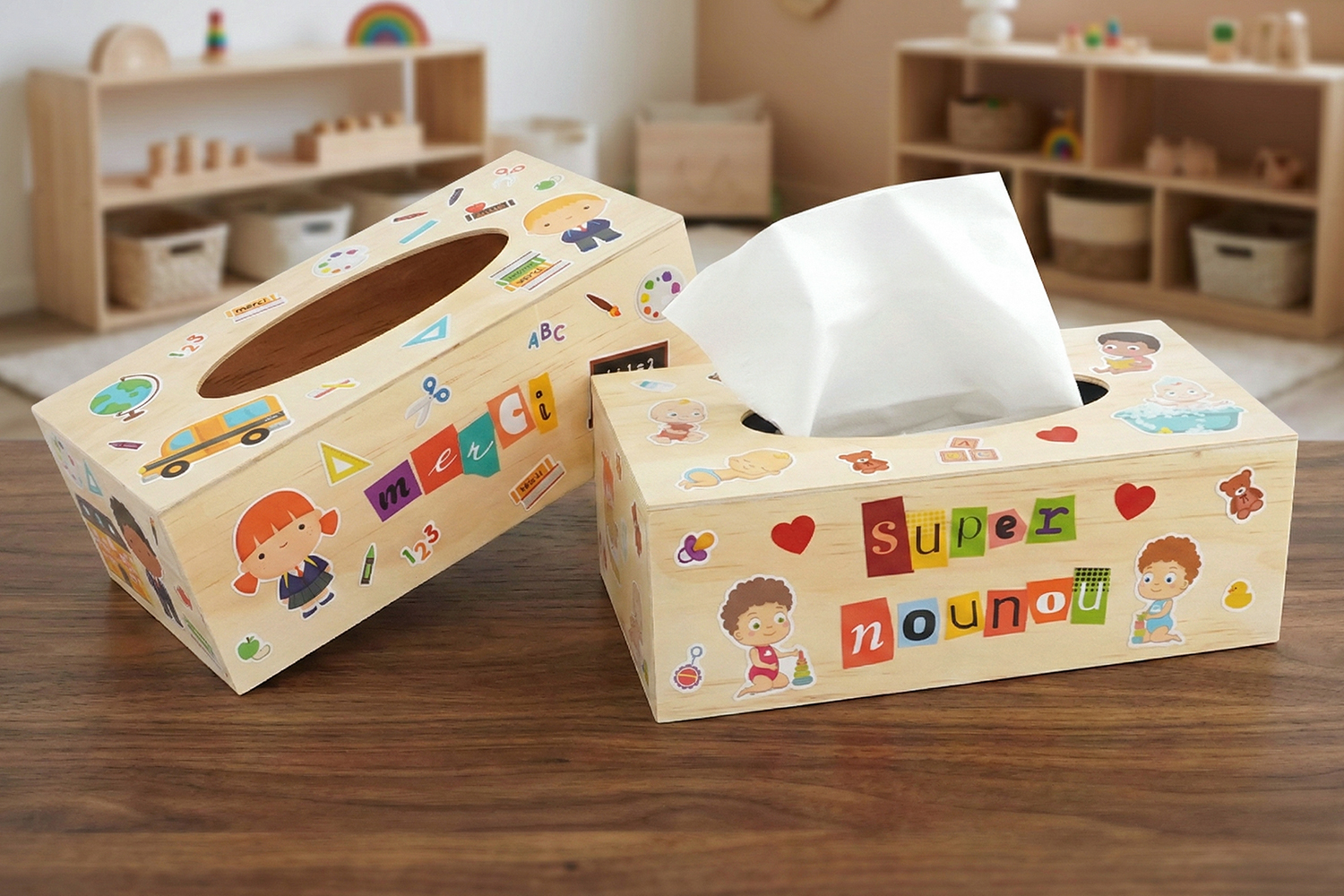 Caja de pañuelos personalizada - regalo de fin de año