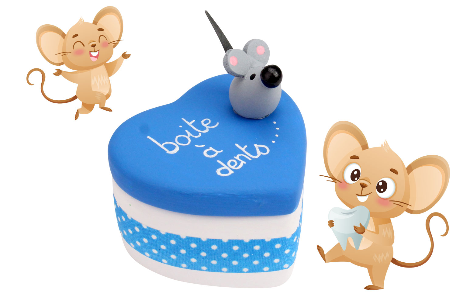 Caja de dientes pequeña ratón