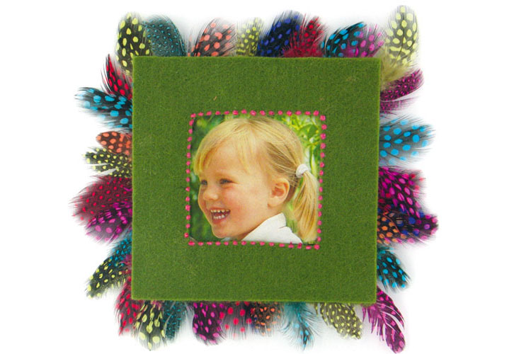 Pheasant Feather Decor Frame