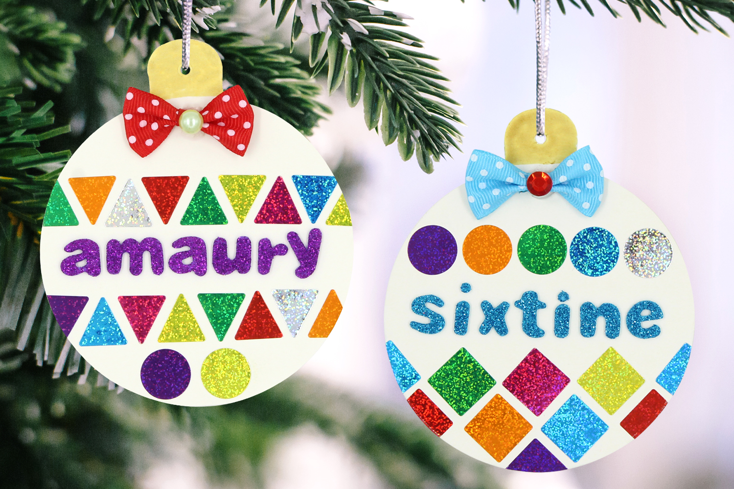 Sparkling Christmas Bauble with Name