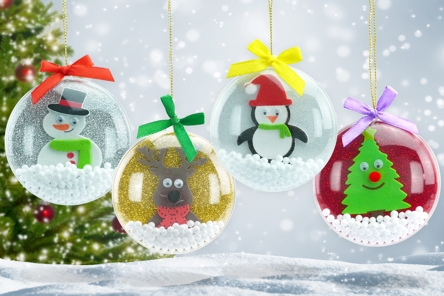 Christmas Baubles with Little Characters