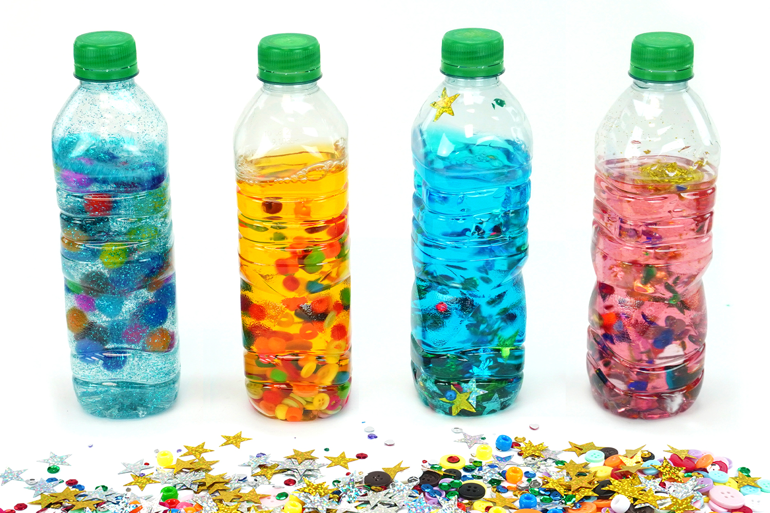 4 ideas for making a sensory bottle