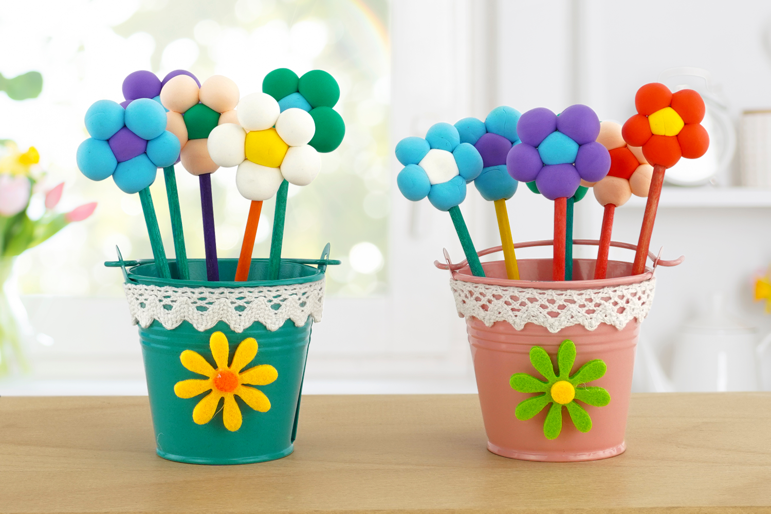 Flores en pasta moldear