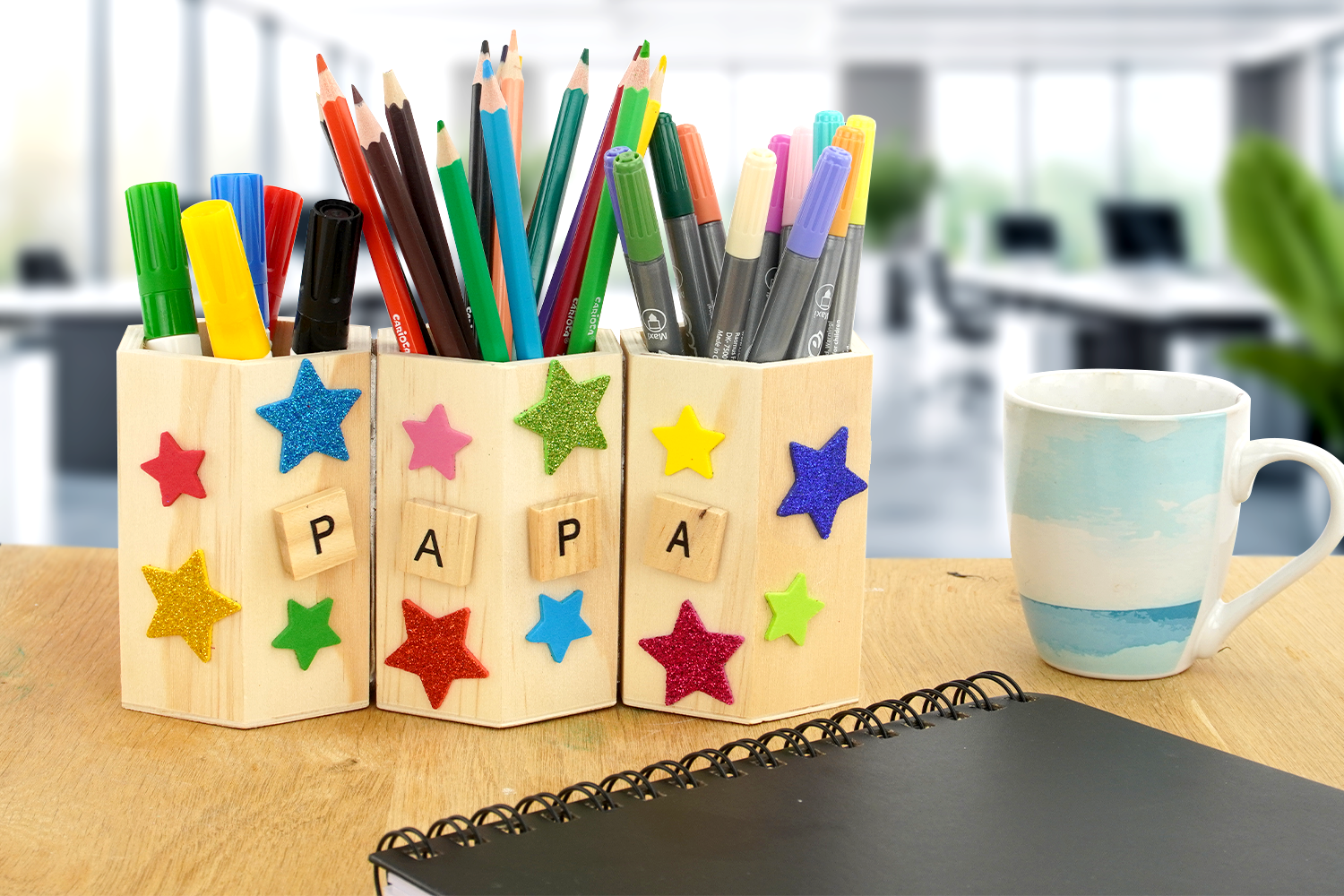 Dad's Pencil Holder - 3 Compartments