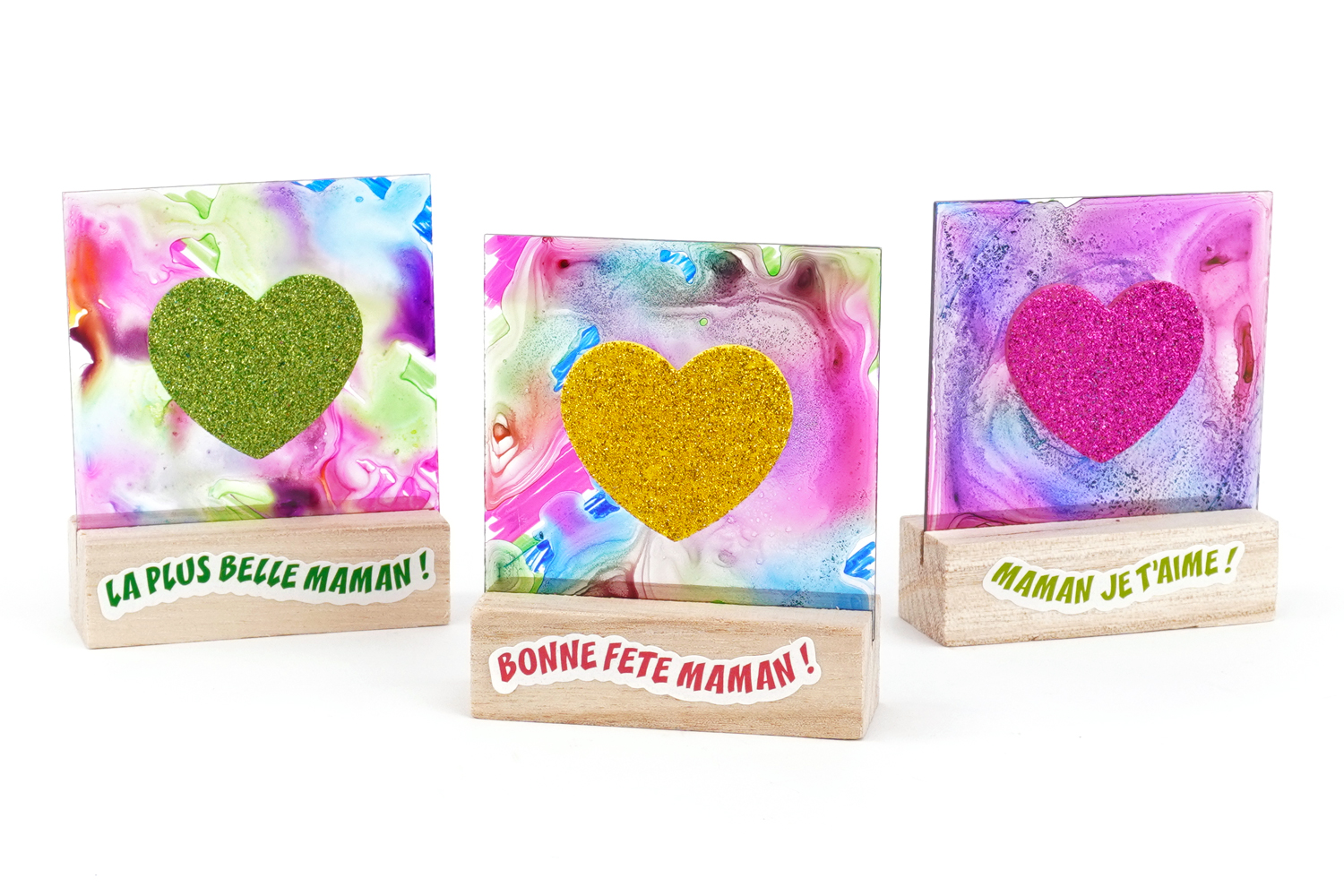 Soporte corazón tie and dye