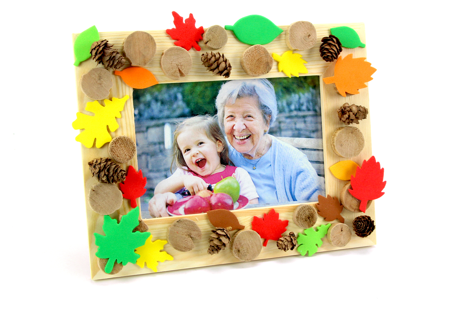 Un marco de colores otoñales