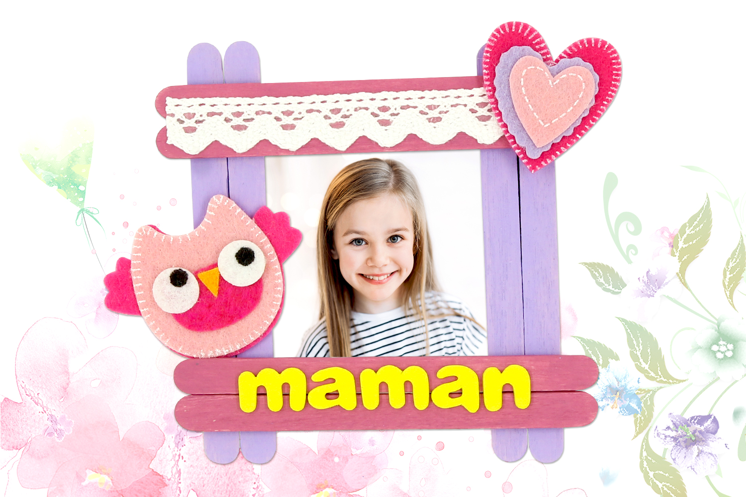 Magnetic Frame with Craft Sticks