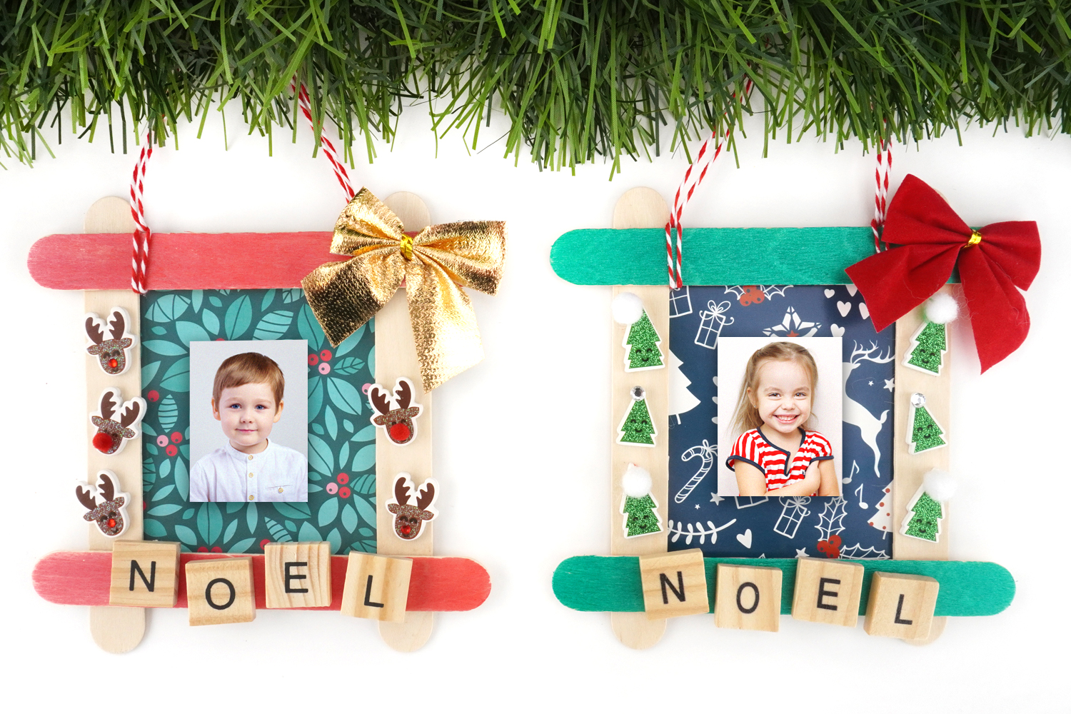 Christmas Frame with Ice Cream Sticks