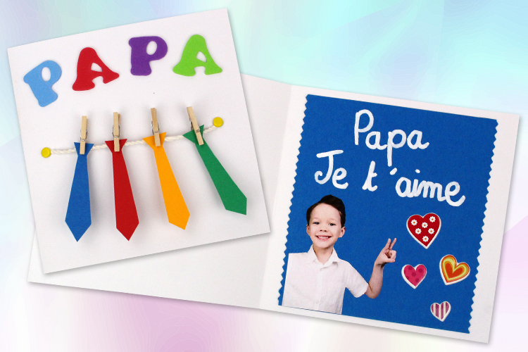 Tarjeta corbatas día del padre