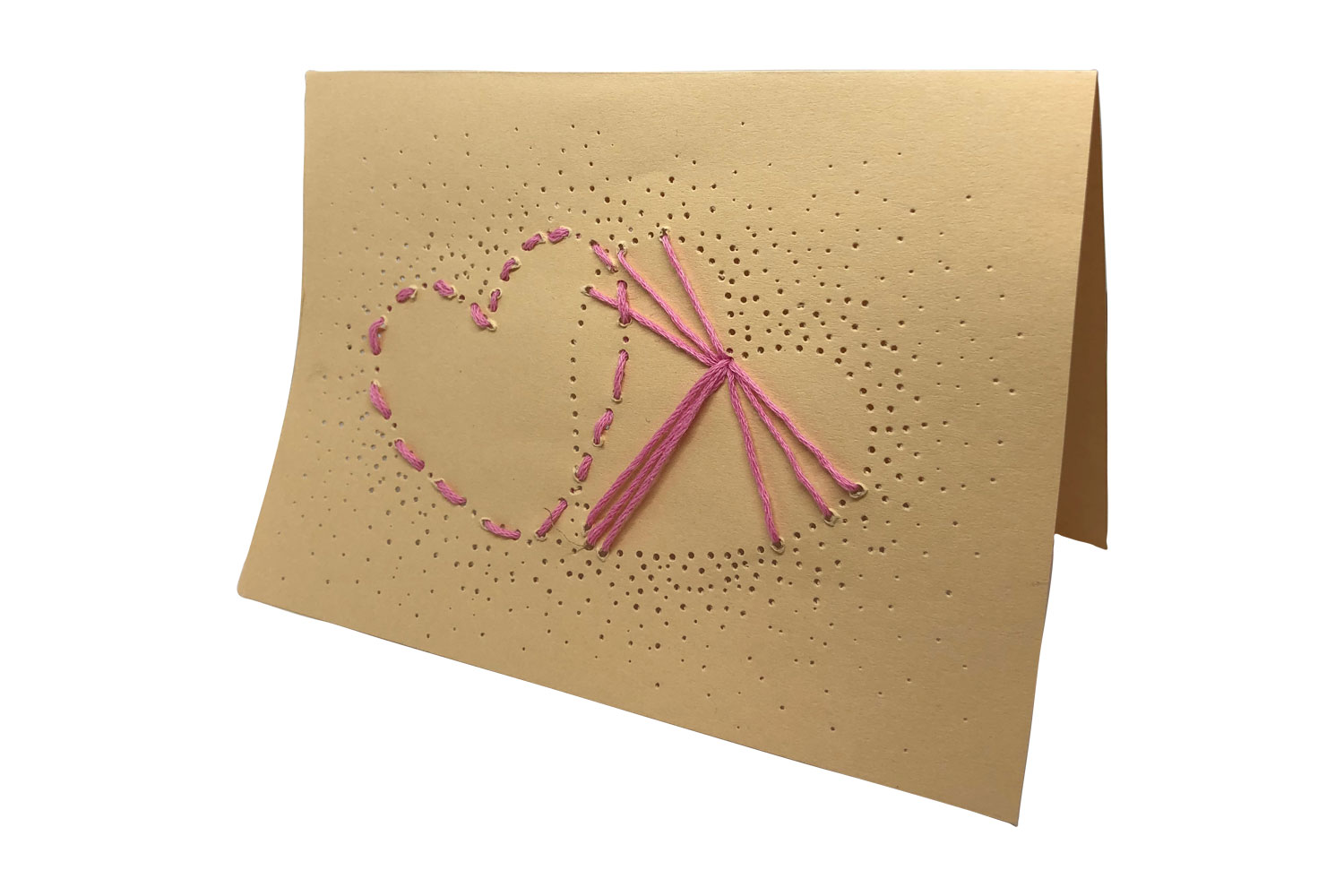 Punched Card on Embroidered Felt