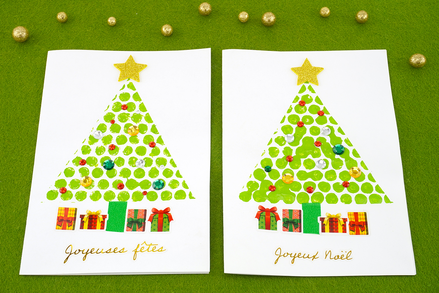 Christmas Card with Bubble Wrap