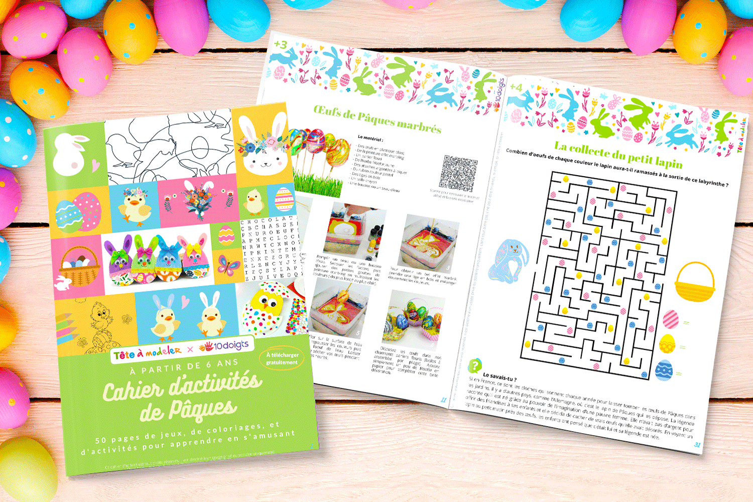 Easter Activity Book Designed with Tête à Modeler