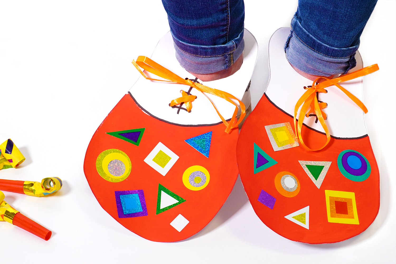 Giant Paper Clown Shoes
