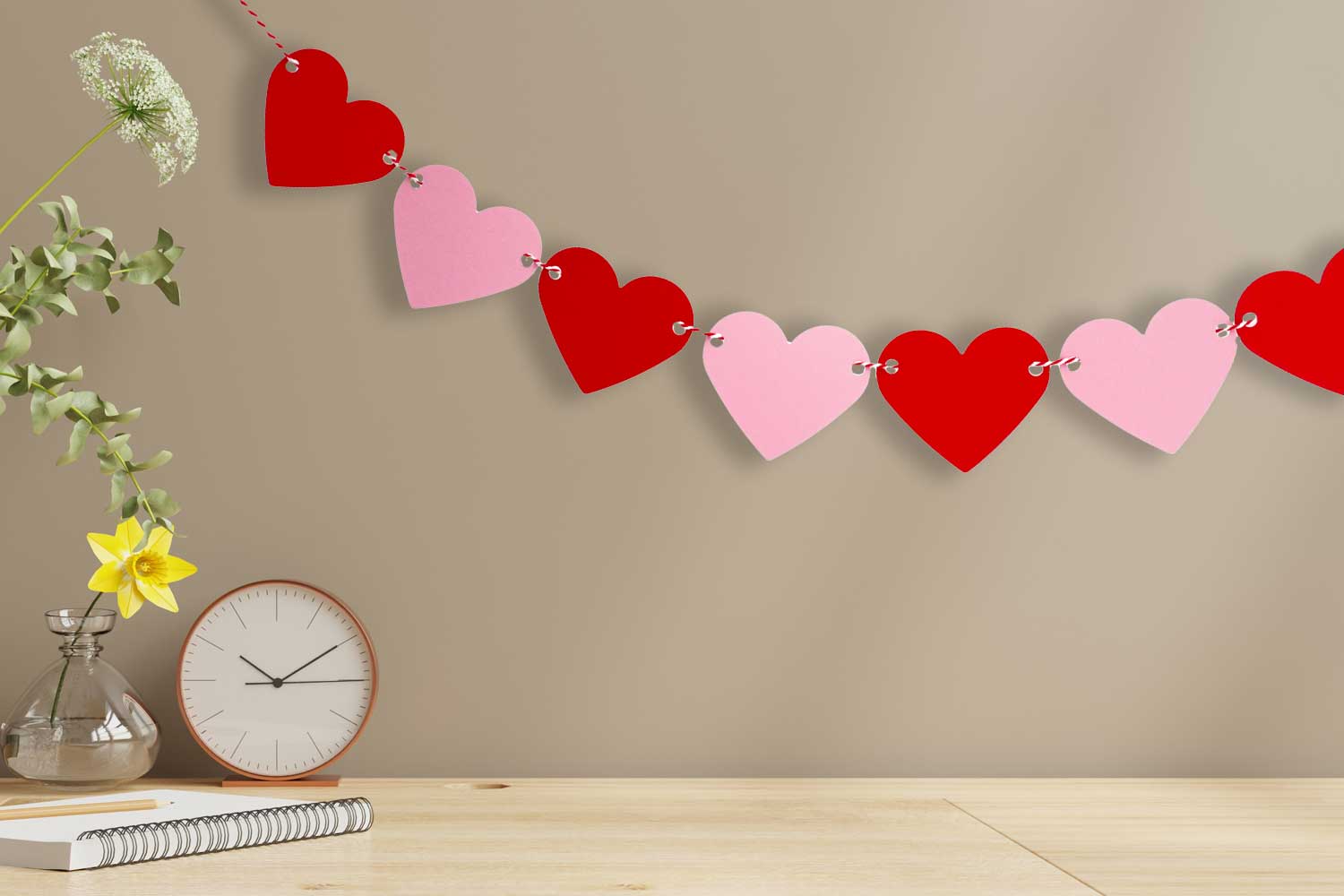 Paper Heart Garland