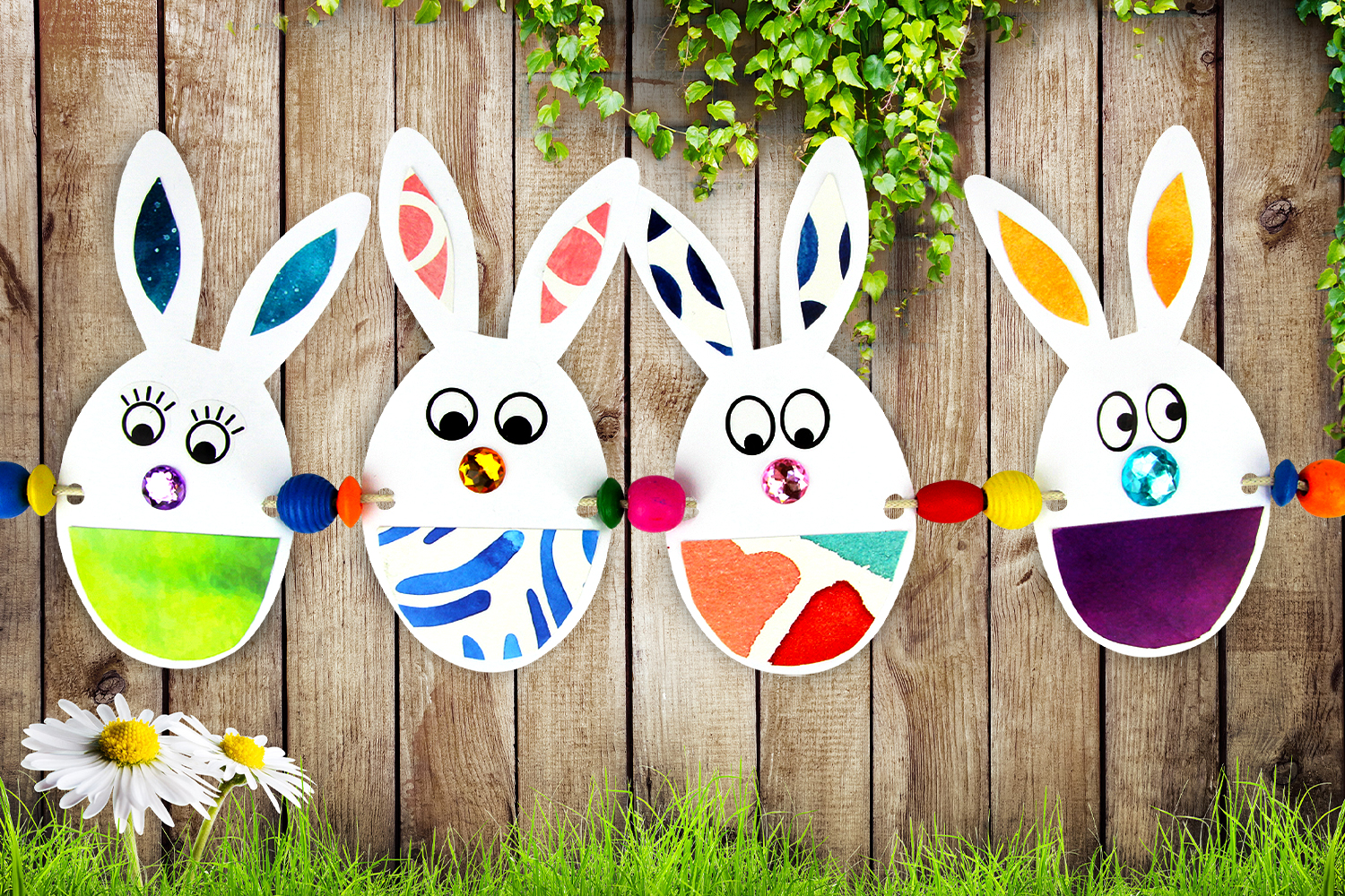 Easter Garland: Paper Bunnies