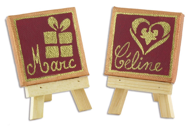 Red and Gold Party Place Card