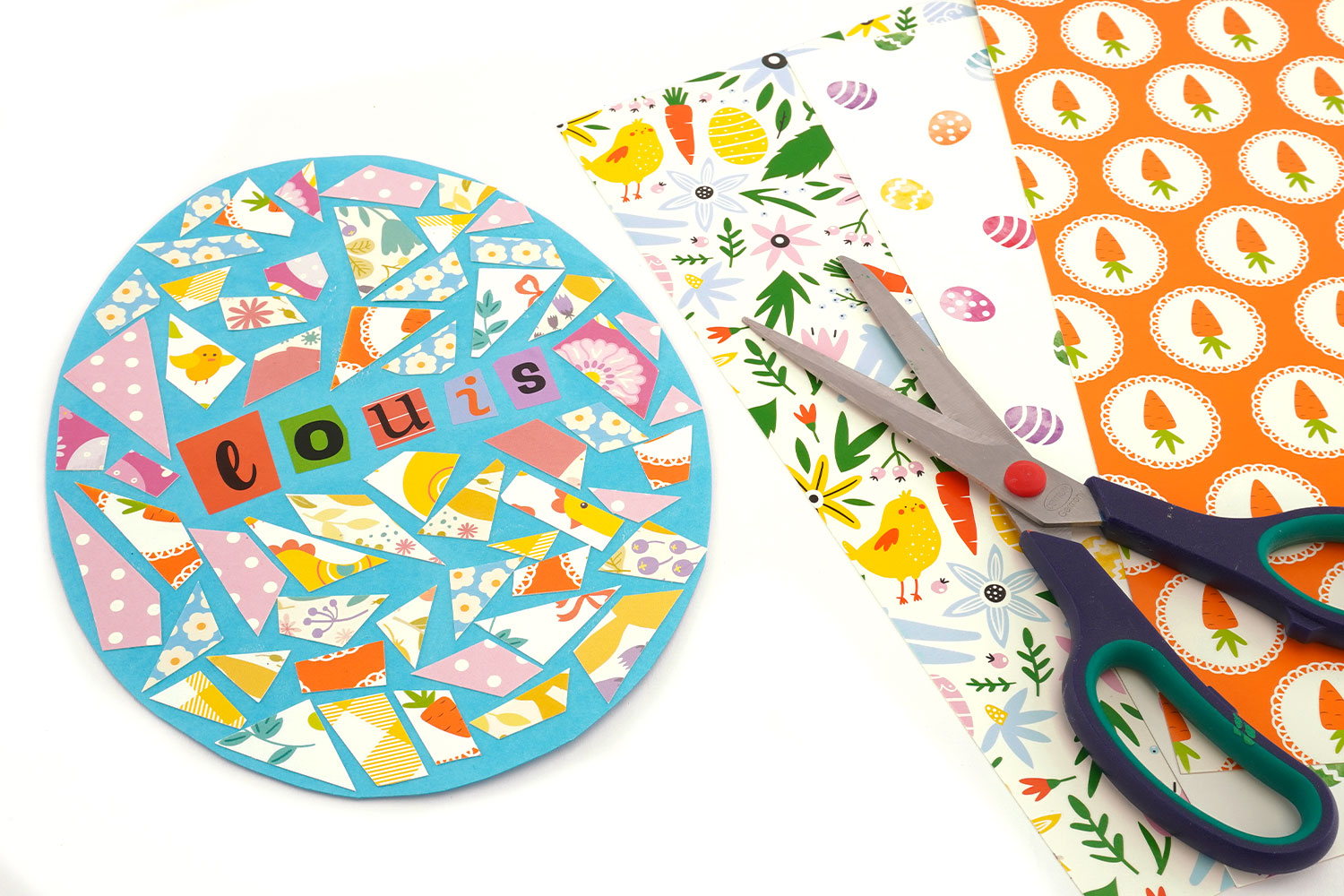 Huevos de Pascua en mosaico