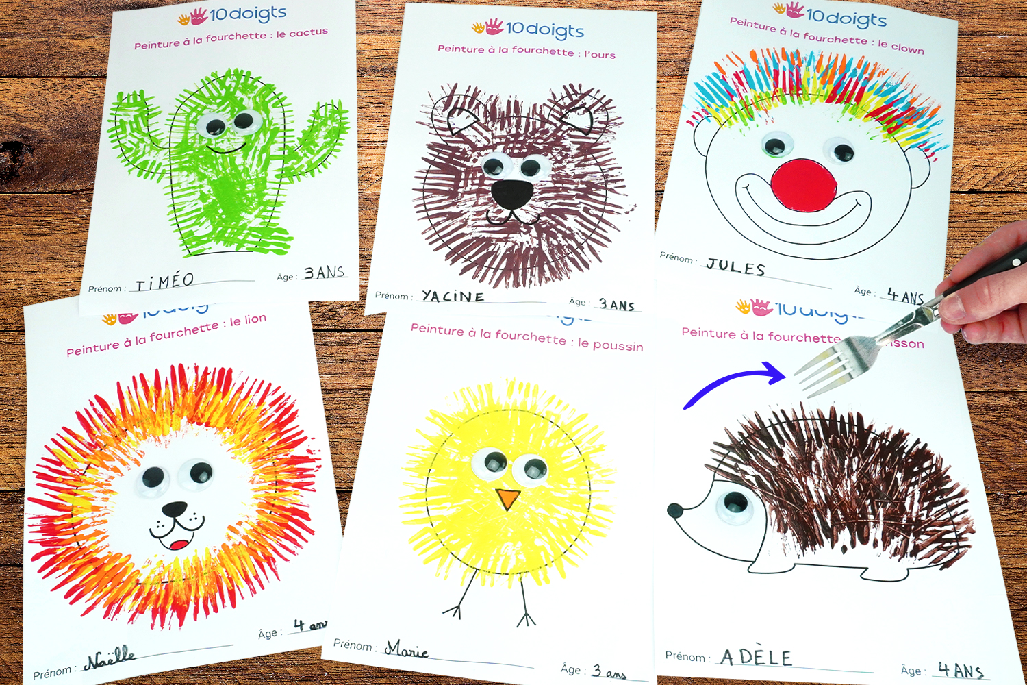 Pintura con un tenedor