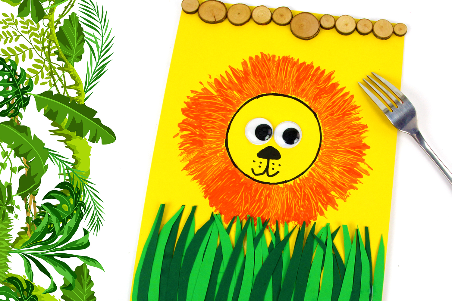 Pintura tenedor: León