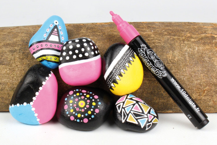 Pintura sobre piedras