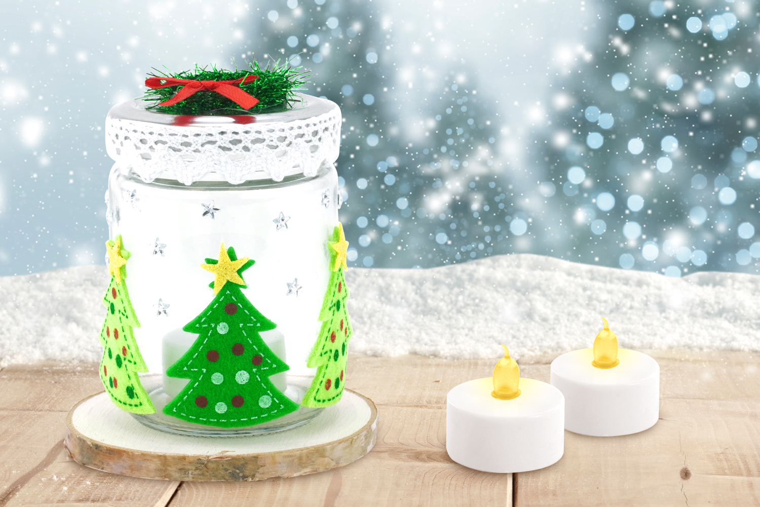 Portavelas de Navidad