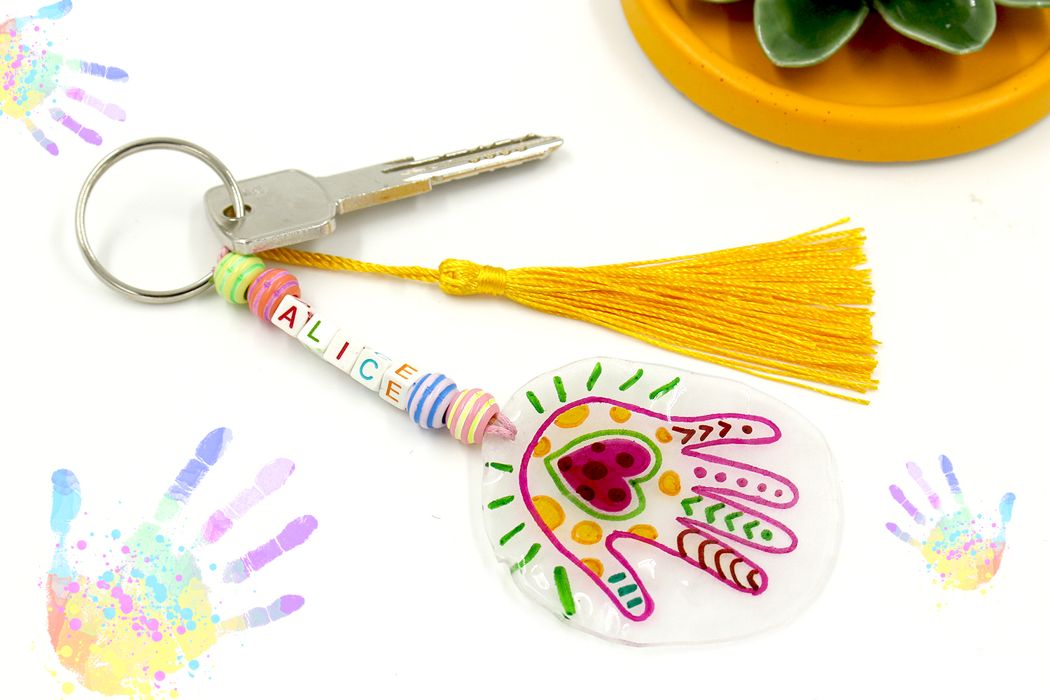 Magic Plastic Handprint Keychain