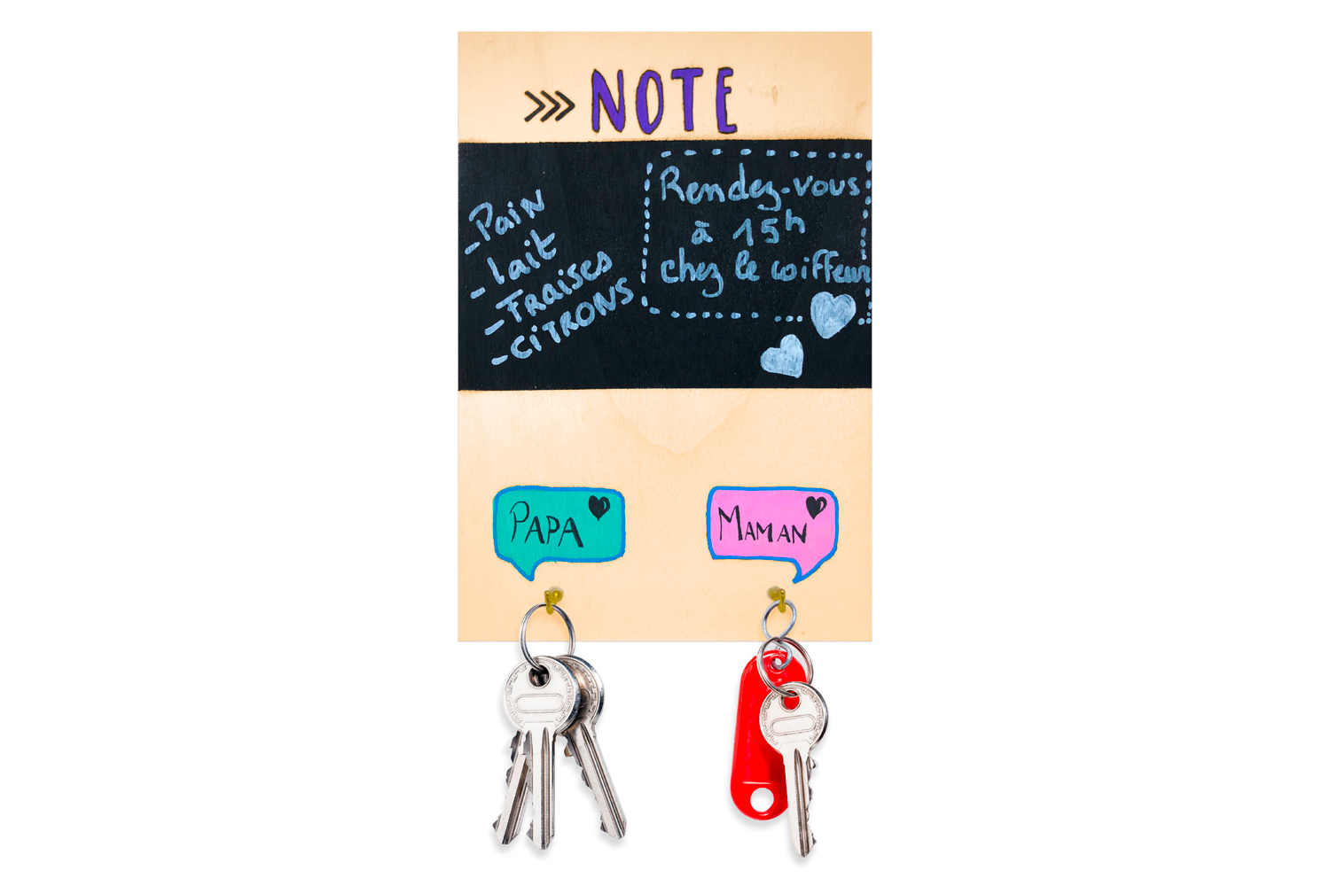 Llaveros de pared pizarra