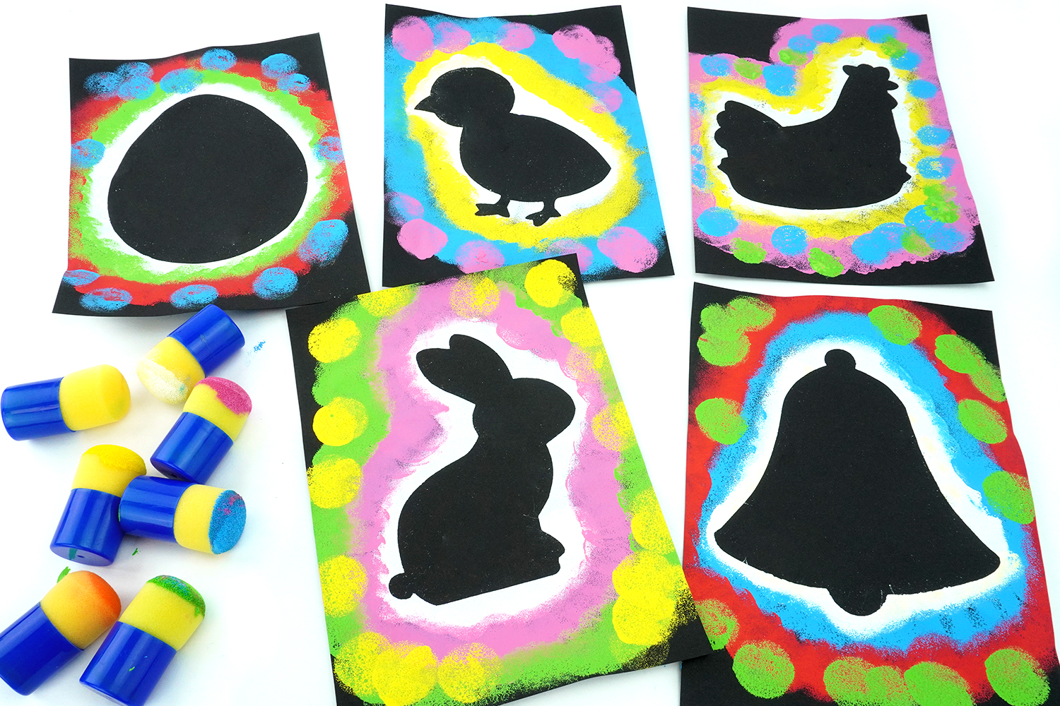 Silhouettes de Pascua con pintura