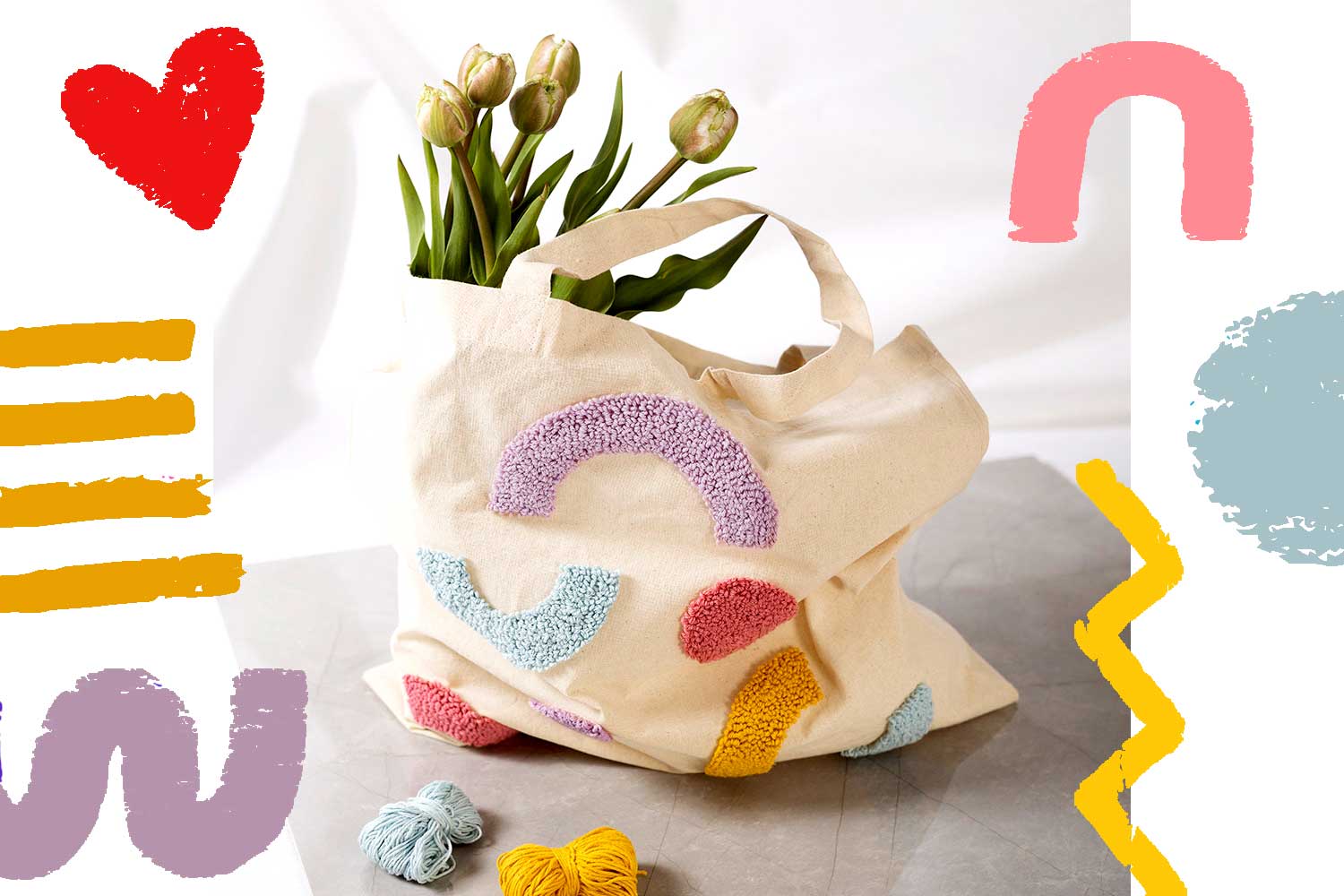 Saco bordado con Punch Needle