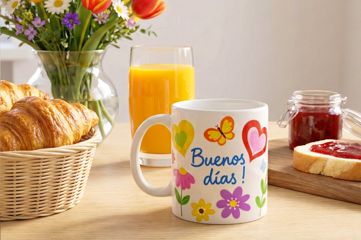 Una taza hecha a mano para el Día de la Madre