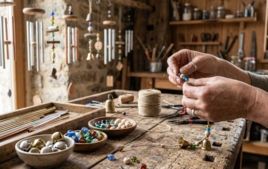 Fabricando un carillón - Manualidades en familia - 10doigts.fr