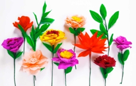 Crepe paper flowers - Floral Art - 10doigts.fr