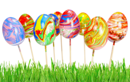 Pintura marmoleado sobre huevos - Actividades de Pascua - 10doigts.fr