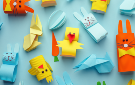 Hago decoraciones en origami. - Actividades de Pascua - 10doigts.fr