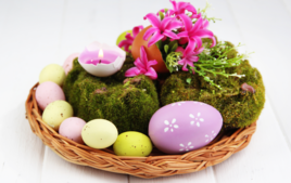 Estoy haciendo un centro de mesa. - Actividades de Pascua - 10doigts.fr