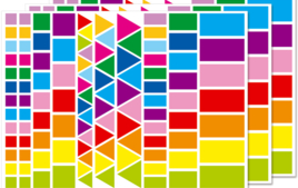 Square Stickers - Geometric Shape Stickers - 10doigts.fr