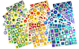 Assorted Shapes Stickers - Geometric Shape Stickers - 10doigts.fr