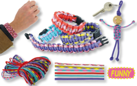 Cuerda paracaídas y scoubidous - Pulseras para hacer - 10doigts.fr
