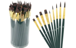 Pinceles de pelo sintético - Pinceles y accesorios - 10doigts.fr