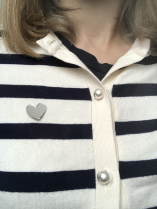 Broche cœur mirror - 10doigts.fr