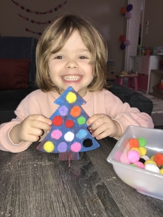 Sapins, pompon - 10doigts.fr