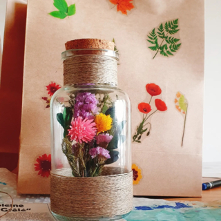 Bocal fleuri - 10doigts.fr