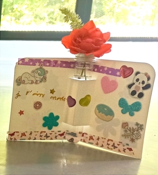 Carte fleurie - 10doigts.fr