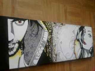 portrait mon amoureux et moi - Peinture - 10doigts.fr