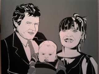 portrait baptême - Peinture - 10doigts.fr